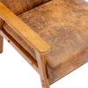 Leisure Chair with Solid Wood Armrest and Feet, Mid-Century Modern Accent chair, for Living Room Bedroom Studio chair