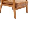 Leisure Chair with Solid Wood Armrest and Feet, Mid-Century Modern Accent chair, for Living Room Bedroom Studio chair