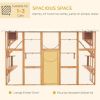 Catio Playground Cat Window Box Outside Enclosure, Wooden Outdoor Cat House with Weather Protection Roof for Multiple Kitties